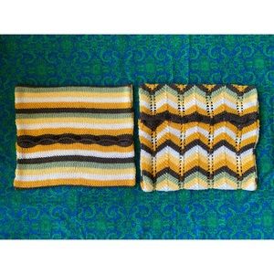 60’s/70’s Knitted Pillow Cases (Two)